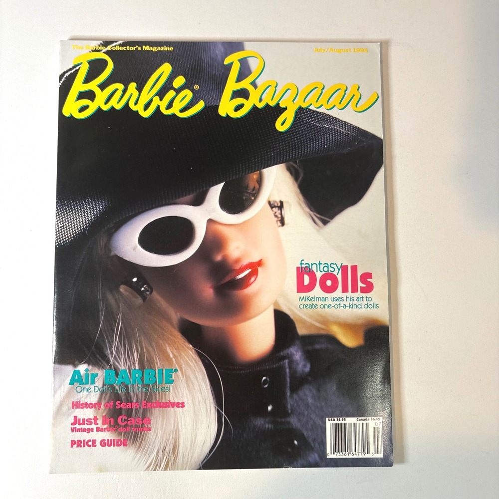 Vintage Barbie Bazaar Magazine October 1995 Doll Collector Guide Mikelman DKNY